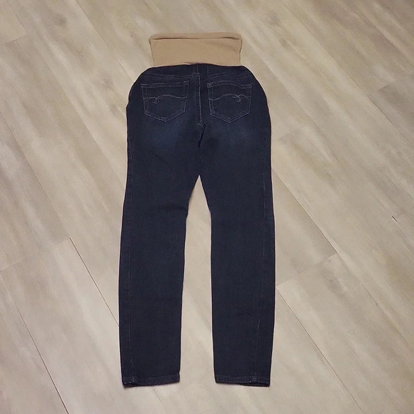 Indigo Blue Maternity Jeans Dark Wash 5 Pocket Support‎ Belly Womens Size XS - Picture 7 of 7